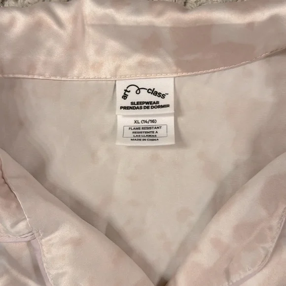 Art Class satin pajama set, XL - Picture 2 of 3